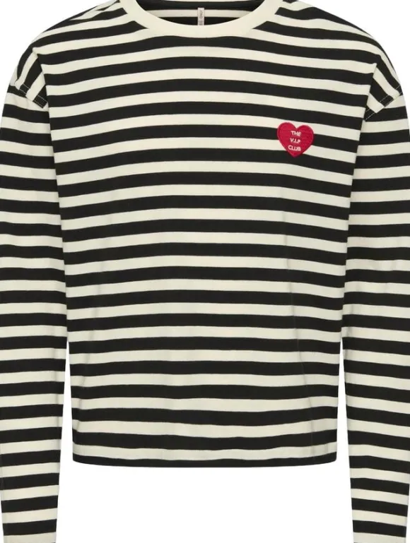 KOGLIVINA L/S O-NECK STRIPE TOP JRS