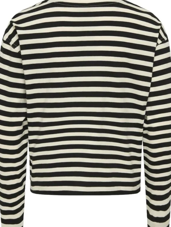 KOGLIVINA L/S O-NECK STRIPE TOP JRS