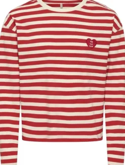 KOGLIVINA L/S O-NECK STRIPE TOP JRS