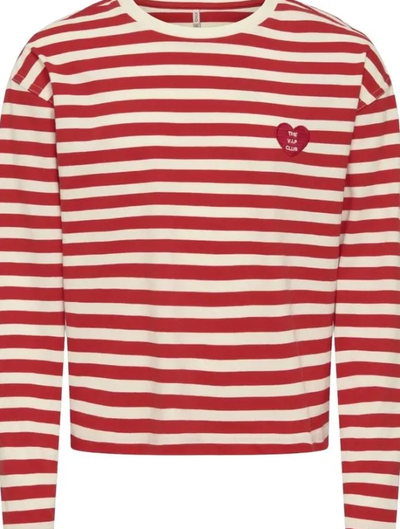 KOGLIVINA L/S O-NECK STRIPE TOP JRS