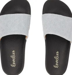 LA BOCA - QUILTED DENIM SLIDES