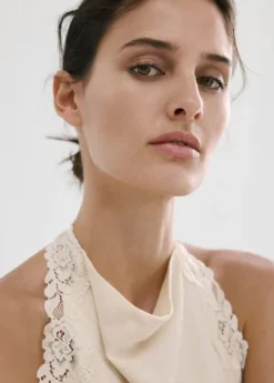 Lace halter neck top