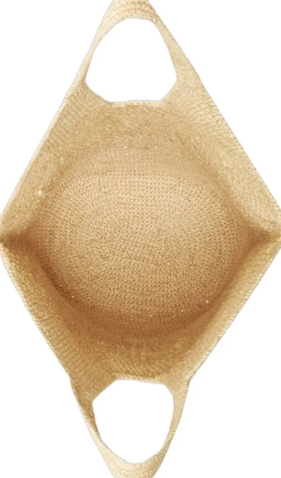 LEAH LOGO HOBO RAPHIA - NATURAL