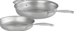 Le Creuset Classic 3-ply rustfrit stål sæt m/ 2 stegepander