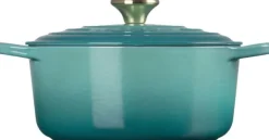 Le Creuset Signature støbejern rund gryde 24cm Bleu Riviera