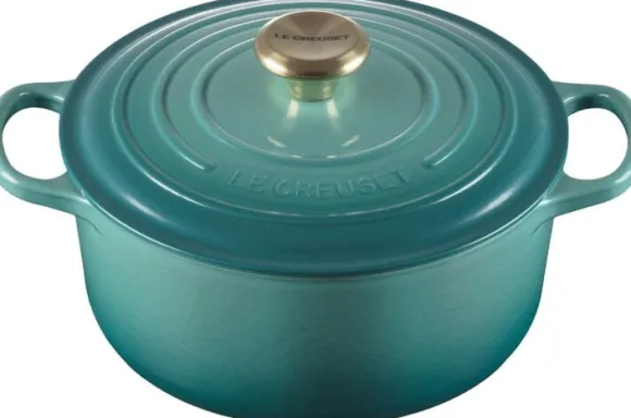 Le Creuset Signature støbejern rund gryde 24cm Bleu Riviera