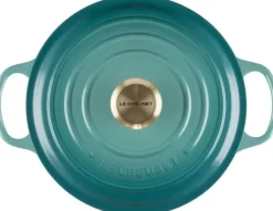 Le Creuset Signature støbejern rund gryde 24cm Bleu Riviera