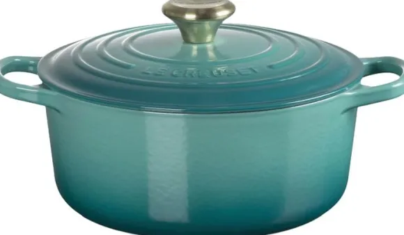 Le Creuset Signature støbejern rund gryde 24cm Bleu Riviera