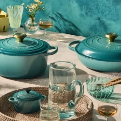 Le Creuset Signature støbejern rund gryde 24cm Bleu Riviera