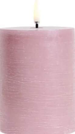 LED pillar candle, Dusty rose
