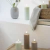 LED pillar candle, Sandstone, Smooth, 5,8x10,1 cm