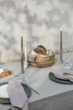 LED slim taper candle, Sandstone, Smooth, 2-pack, 2,3x32 cm