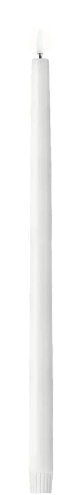 LED tall taper candle, Nordic white, Smooth, 2,3x40 cm