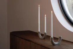 LED taper candle, Nordic white, Smooth, 2-pack, 2,3x32 cm