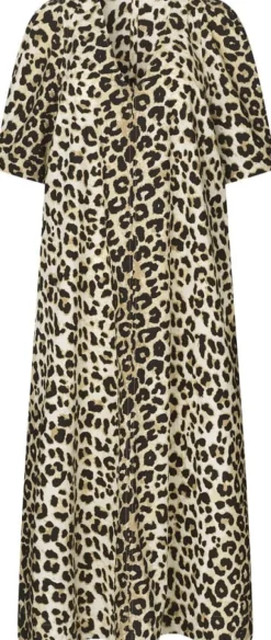 Leoa Poplin Leopard Maxi Kjole