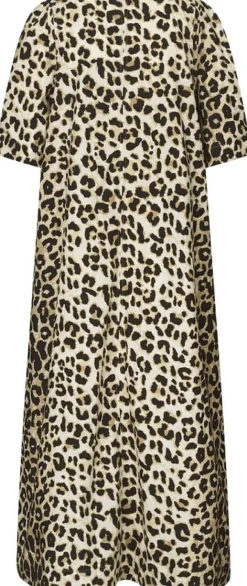 Leoa Poplin Leopard Maxi Kjole