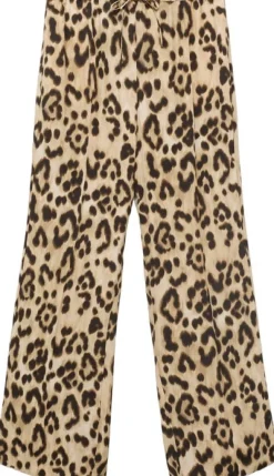 Leopard straight trousers