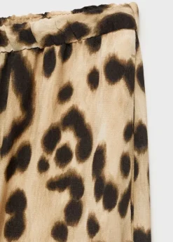 Leopard straight trousers