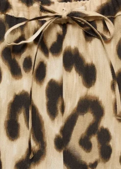 Leopard straight trousers