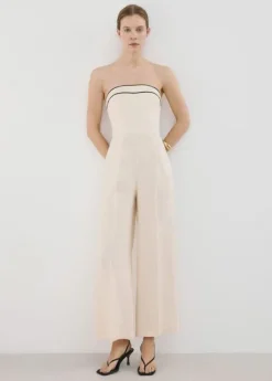 Linen bandeau jumpsuit