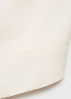 Linen-blend suit waistcoat