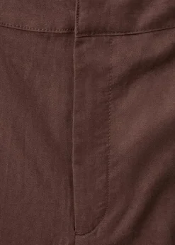 Linen high-waist trousers