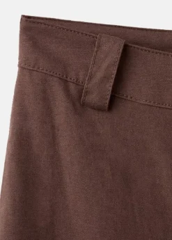 Linen high-waist trousers