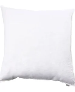 Linne tvättad kudde White 60x60