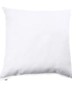 Linne tvättad kudde White 60x60