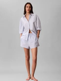 Logo Patch Poplin Shorts