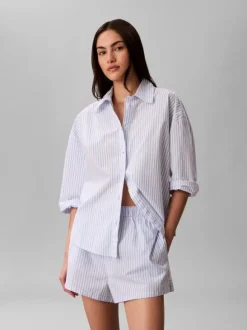 Logo Patch Poplin Shorts