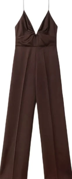 Long jumpsuit with V-neck