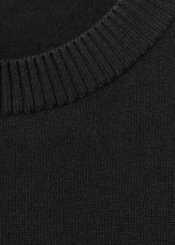 long lace-trimmed sweater