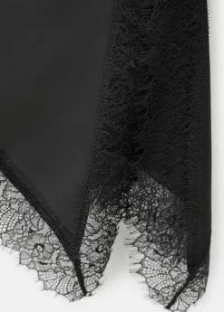 long lace-trimmed sweater
