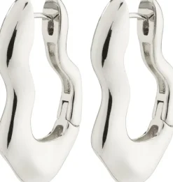 LOULIA recycled wavy earrings silver-plated