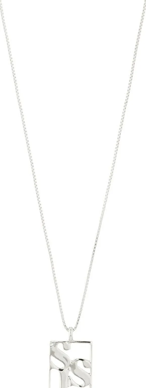 LOVE TAG, recycled SIS necklace silver-plated