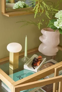 Low Portable Lamp Brass