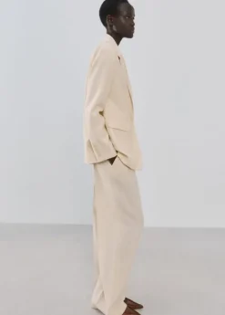 Low-rise lyocell trousers