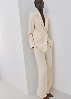 Low-rise lyocell trousers