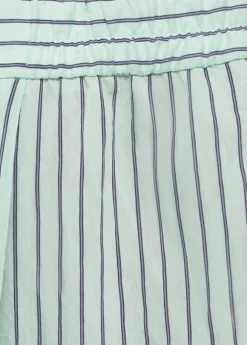 Low-rise striped pants