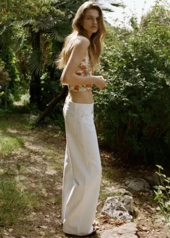 Low-rise wideleg jeans