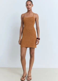 Lurex dress with crossed back