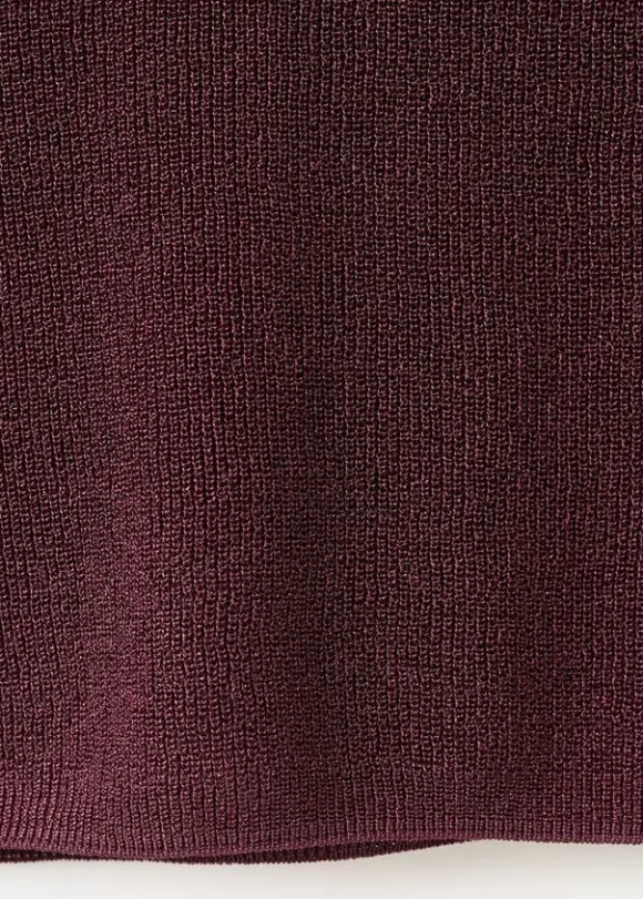 Lurex knitted V-neck top