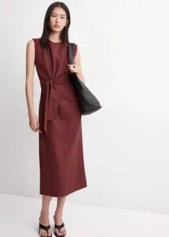 Lyocell dress with knot detail