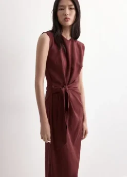 Lyocell dress with knot detail