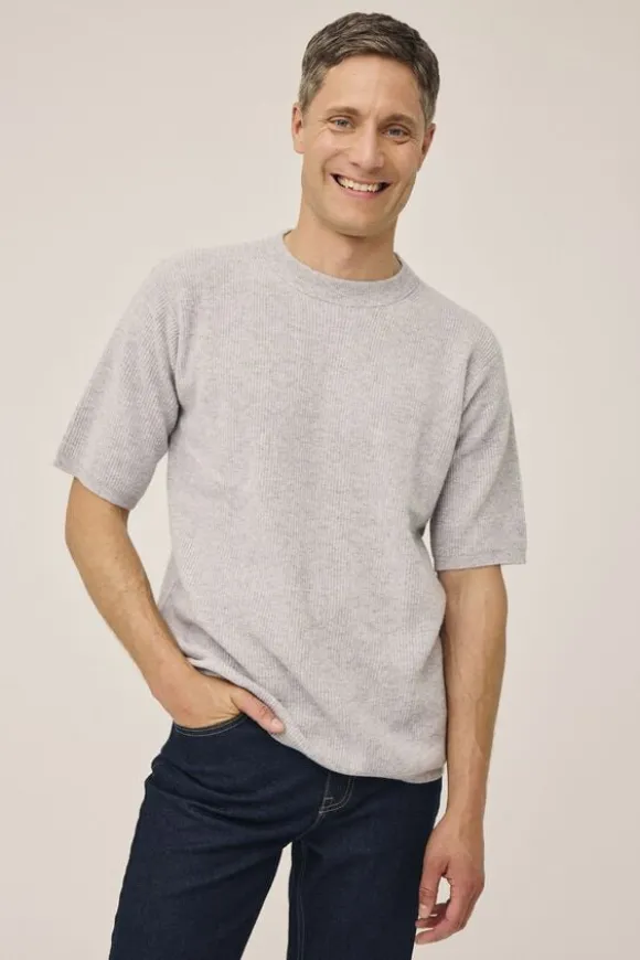Mads 6 Rib strik t-shirt - 100% Cashmere
