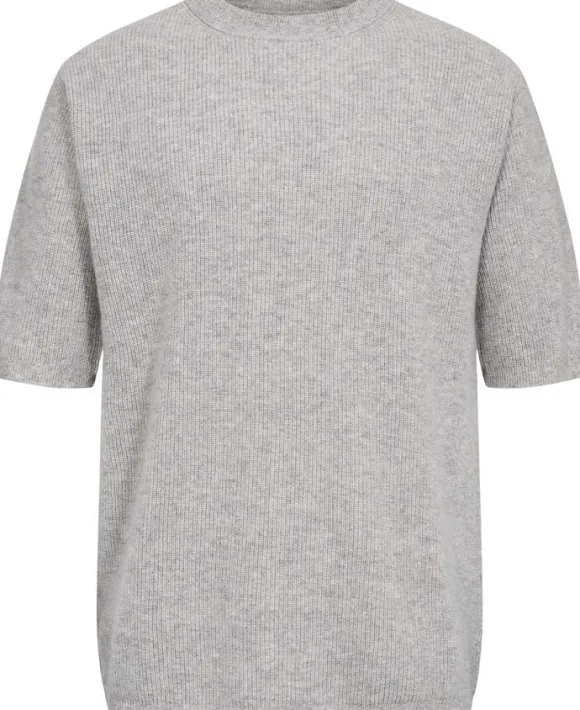 Mads 6 Rib strik t-shirt - 100% Cashmere