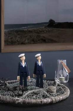 Marine mørk blå/hvid