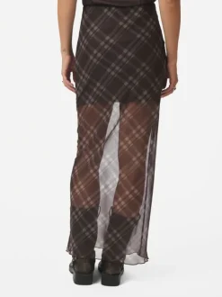 Marlise Check Mesh Skirt