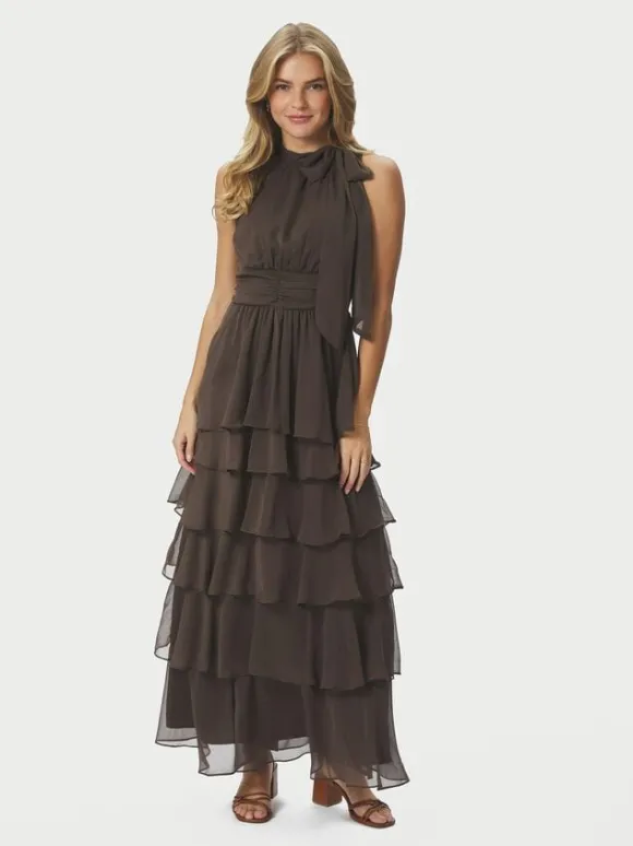 Marli Solid Chiffon Dress